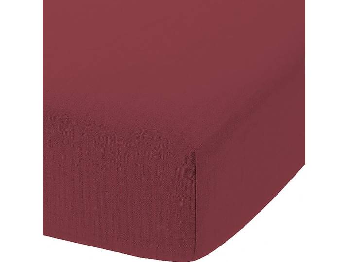 Drap housse en gaze de coton rouge 90x190 cm