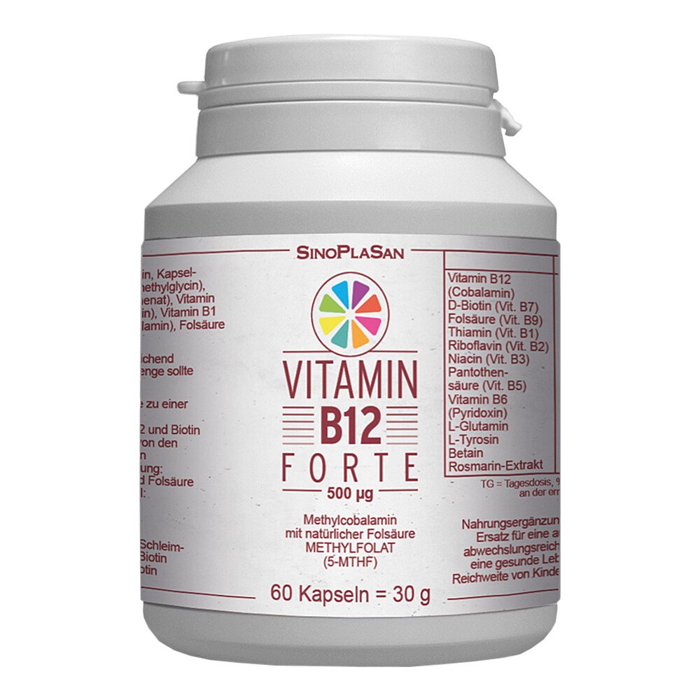 SinoPlaSan GmbH Vitamin B12 Forte 500 [my]g Methylcobalamin Kapsel 13426947