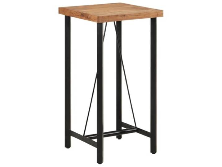 HEFZGDB Bartisch 55x55x107 cm aus Massivholz Akazie und Eisen Stehtisch für Wohnzimmer Bar