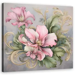 WANDBILD shabby chic blume