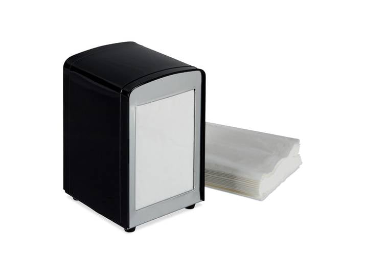 Serviettenspender Retro Schwarz-Silber
