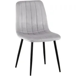 CLP Stuhl Dijon Samt - Farbe: grau, Material: Samt