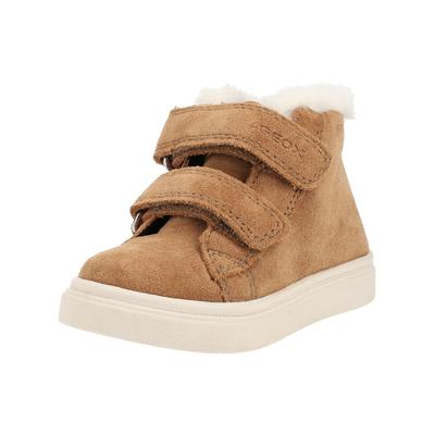 Stiefelette GEOX "Geox Stiefelette Veloursleder", Damen, Gr. 26, whisky, Veloursleder, Schuhe Stiefelette