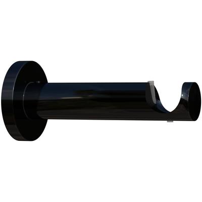 Kombiträger INDEKO, schwarz, Ø:2cm, Gardinenstangenhalterungen, Ø 20 mm für Vorhangstangen und Innenlaufsysteme