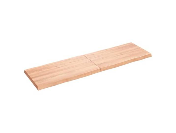 NKOPPFG Massivholz Tischplatte 140x40 cm Eiche Behandelt Klappbar mit Scharnieren, Naturkante Handgefertigt, Lackiert Sofort Einsatzbereit