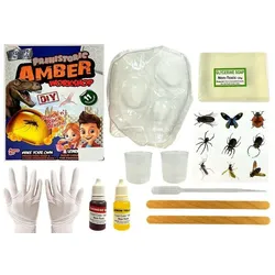 Prehistory Creative Set Erstellen Sie bernsteinfarbene Insekten