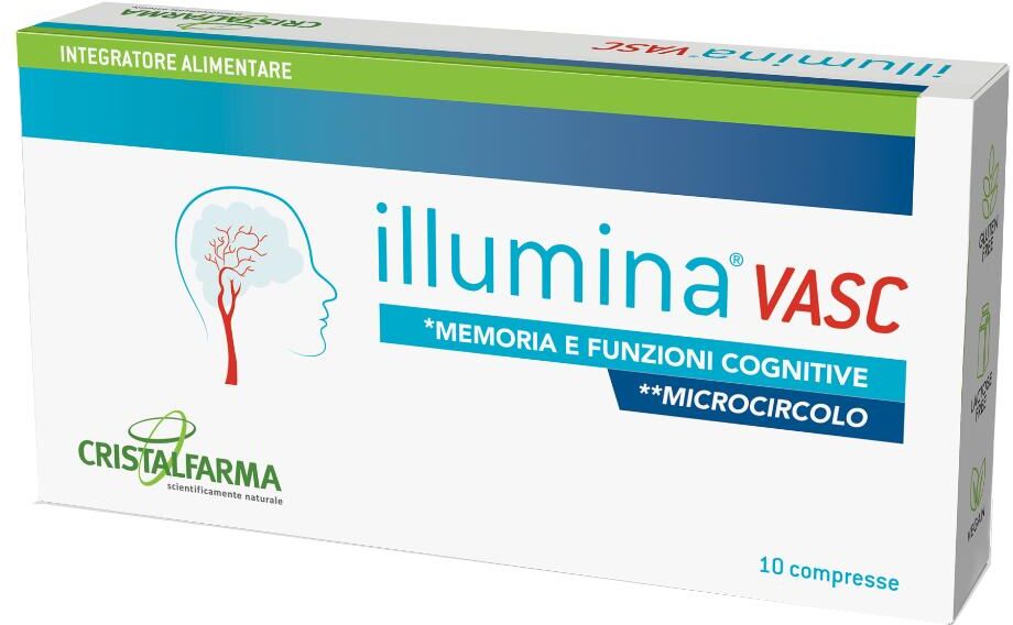 CRISTALFARMA Srl Illumina Vasc, 10 Compresse