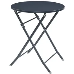 Helloshop26 - Klappbarer Gartentisch 71 x 62 cm schwarz