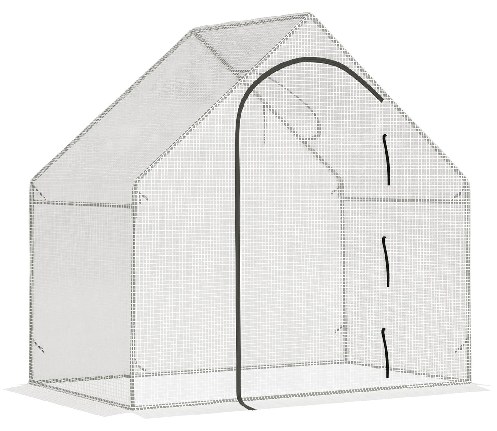 MH Handel GmbH Inloopkas met robuust wit zeildoek, B/D/H: 1,80 x 1,00 x 1,68 m