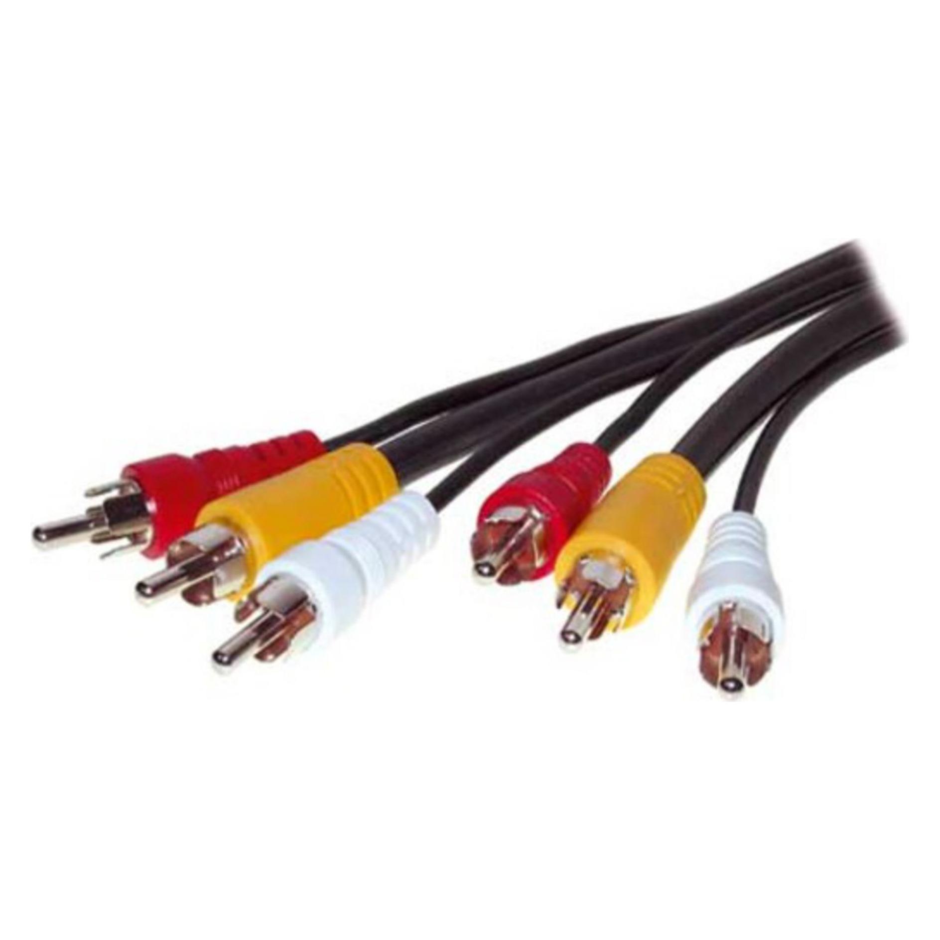 Tecline Audio-/Videokabel 3x Cinch St./3x Cinch St., 5 m 3 Cinchstecker/ 3 Cinchstecker, 1xVideo, 2xAudio, 5 (5 m, Cinch Kabel) (65005)