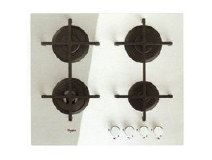 Whirlpool Goa 6423-WH Plaque - Plaque (intégré gaz verre rotatif partie supérieure avant 230 V) Blanc
