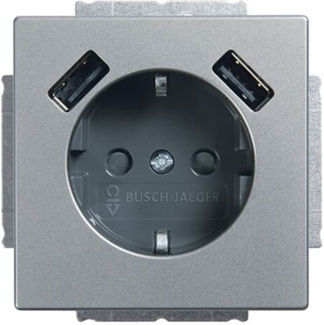 Busch-Jaeger Prise SCHUKO 2x USB 20 EUCB2USB-866 (2CKA002011A6283)