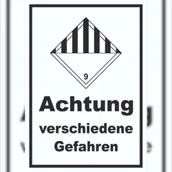 HB-Druck Schild verschiedene Gefahren Stoffe Material miscellaneous hochkant A1 (594x841mm)