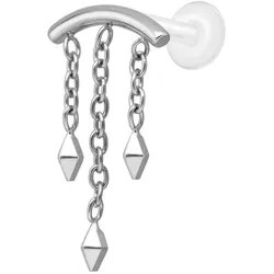 PTFE Labret mit Innengewinde + Titan-Aufsatz WINDSPIEL