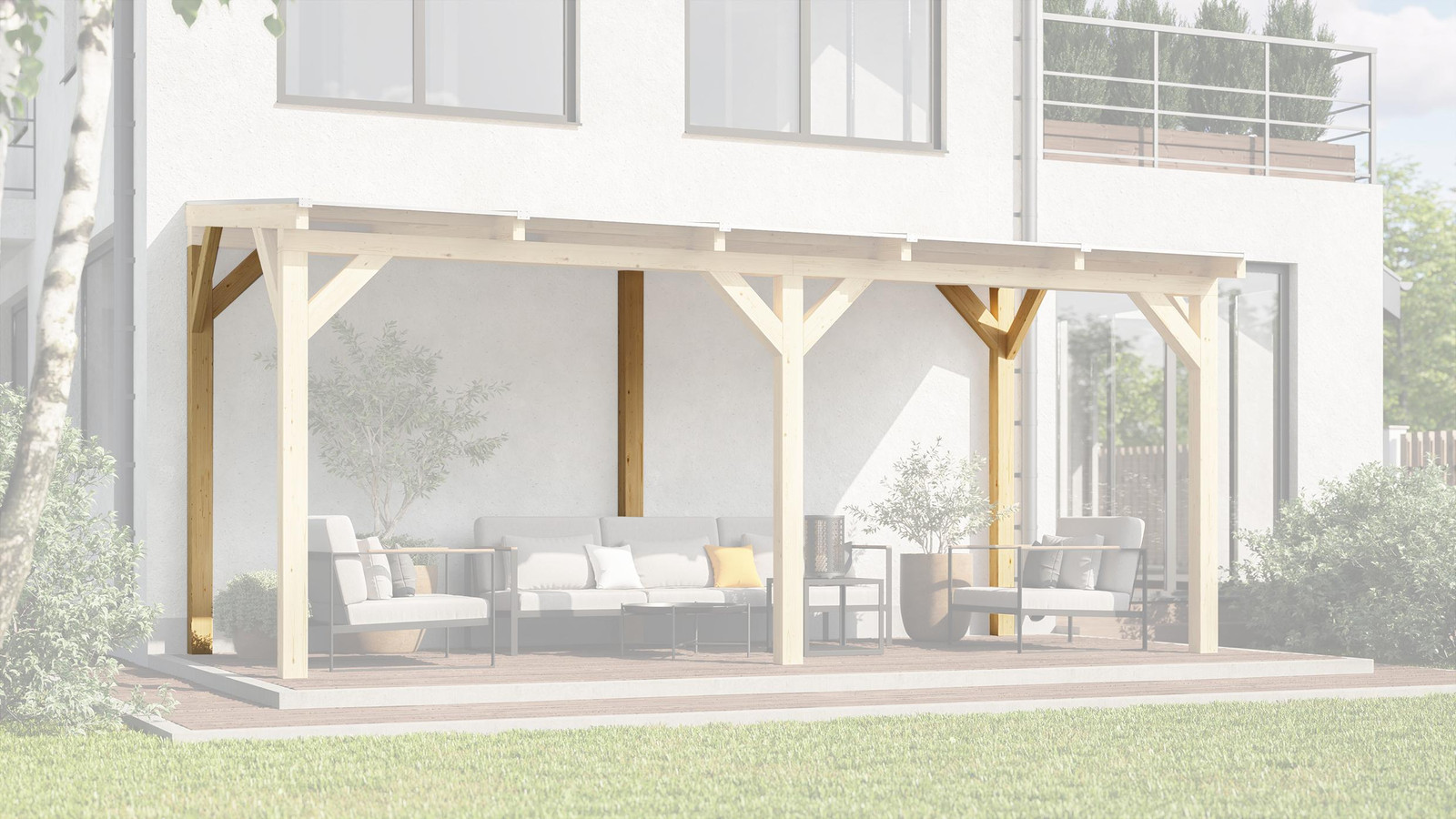 Weka ombouwset voor terrasoverkapping 672, losstaand