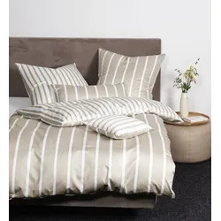 Janine Bettwäsche Interlock-Jersey 59028 naturell Kissenbezug 40x40 cm