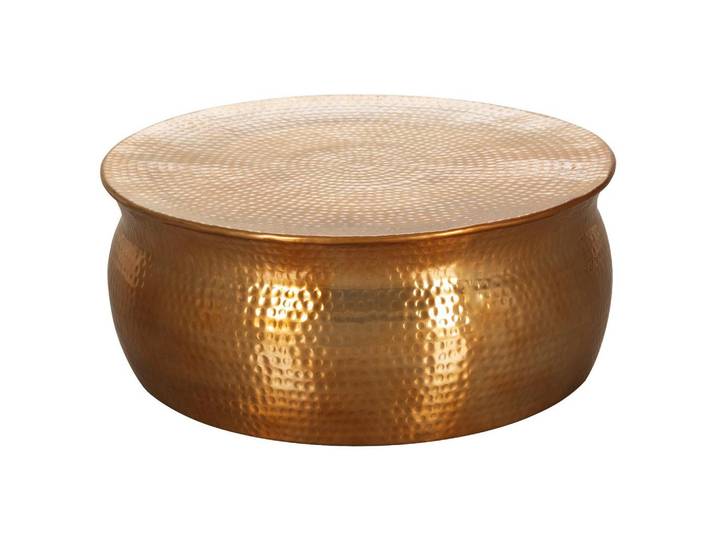 Couchtisch rund Aluminium Orient-Style Karam, Goldfarben