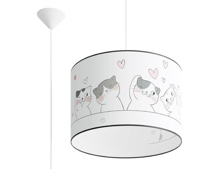 SOLLUX lighting - Suspension Luminaire CAT - Luminaire Décoratif - Lampe LED - Faible Consommation Énergétique - E27\, 1x max 15W LED\, ~230V\, 50Hz\, IP20 Multicolore - 40x40x95cm