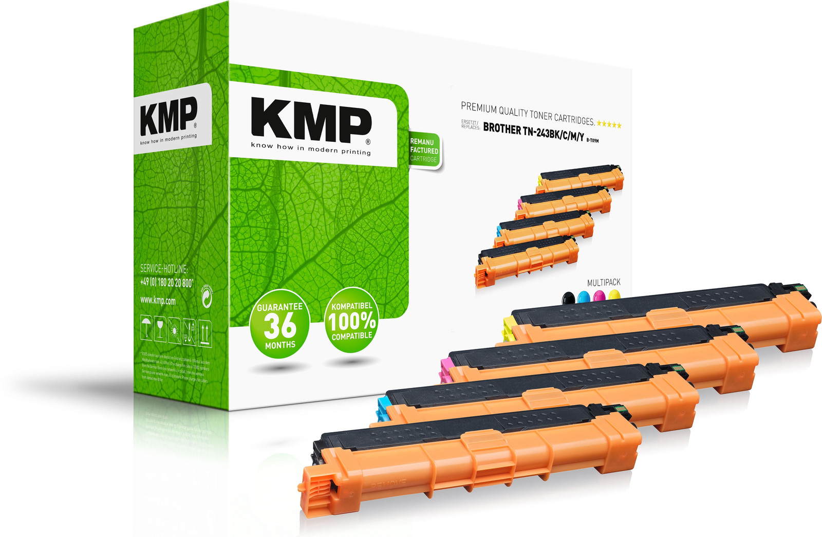 KMP Remanufactured Toner Multipack voor Brother TN-243BK/C/M/Y B-T109M