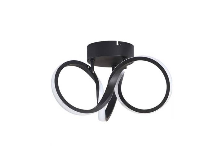 Nettlife Led-Deckenleuchte Norbert 31/26/20 cm, Schwarz, Metall, Freiform, LED integrated, 31x20x26 cm, Lampen & Leuchten, LED Beleuchtung, LED-Deckenleuchten