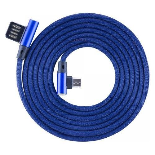 Sbox USB->Micro USB 90 M/M 1.5m USB-MICRO-90BL blueberry blue (1.50 m, USB 2.0) (USB-MICRO-90BL)