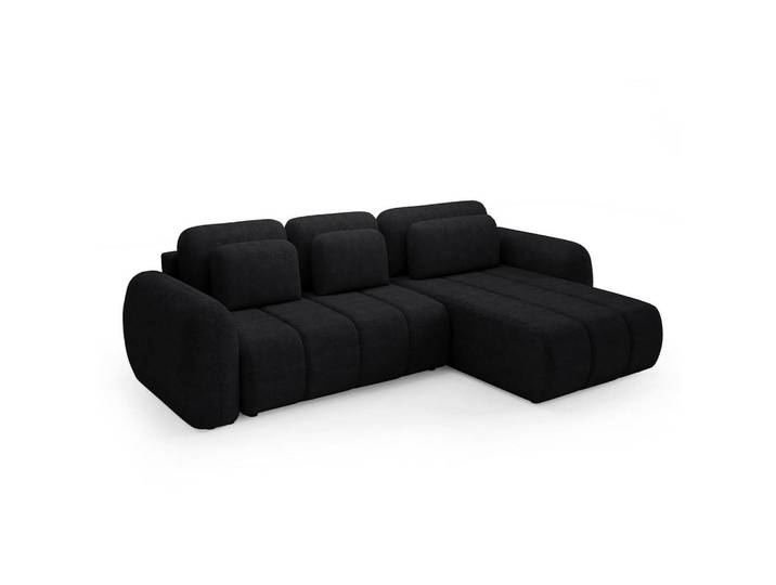 Petits-meubles Ecksofa Cesar 3 Sitzplätze Schwarz, Holz, 304x190 cm, Wohnzimmer, Sofas & Couches, Wohnlandschaften, Ecksofas