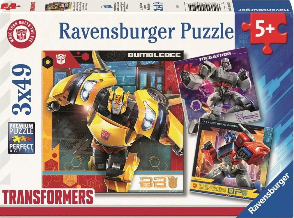 Ravensburger Transformers Puzzel, 3x49 stukjes