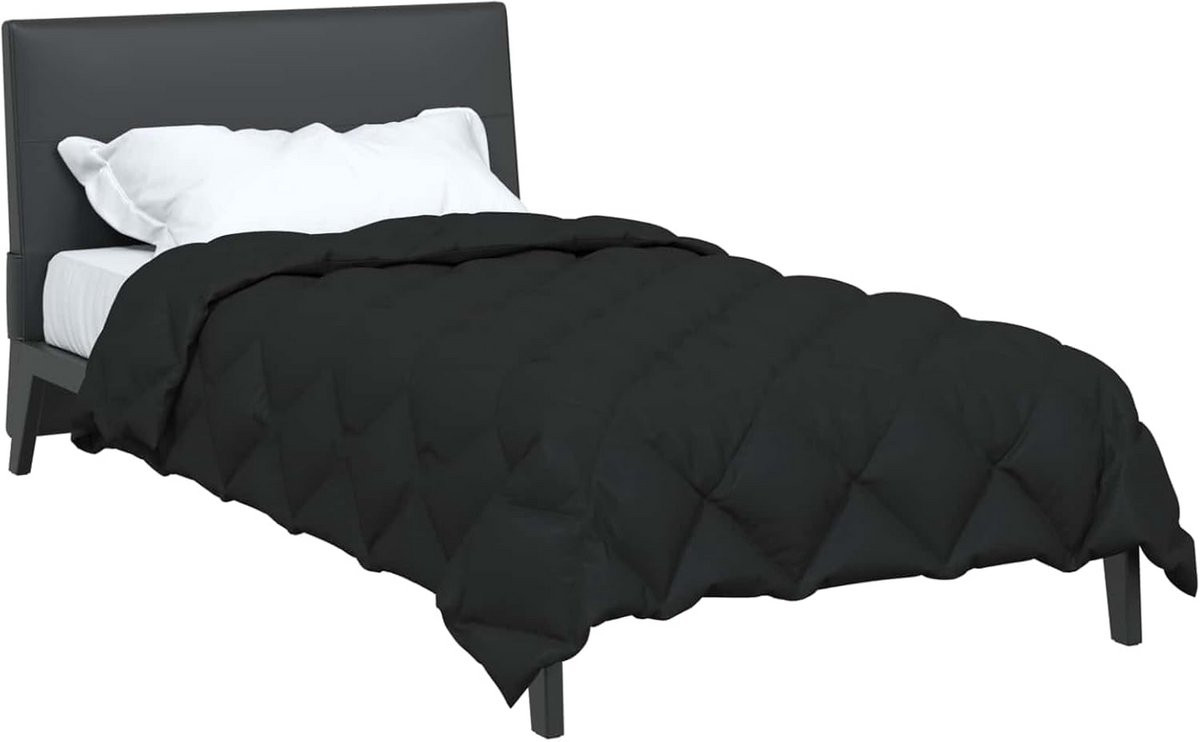 Zwart Winter Dekbed met Quilt Ontwerp van Microfibre - 200 x 155 cm