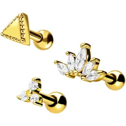 SET Chirurgenstahl Ohrpiercing MIX
