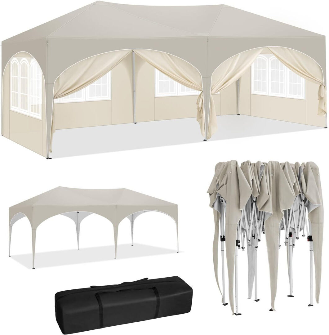 Dakota Fields Breyawna 5.83 x 2.93m Metal Party Tent Grey