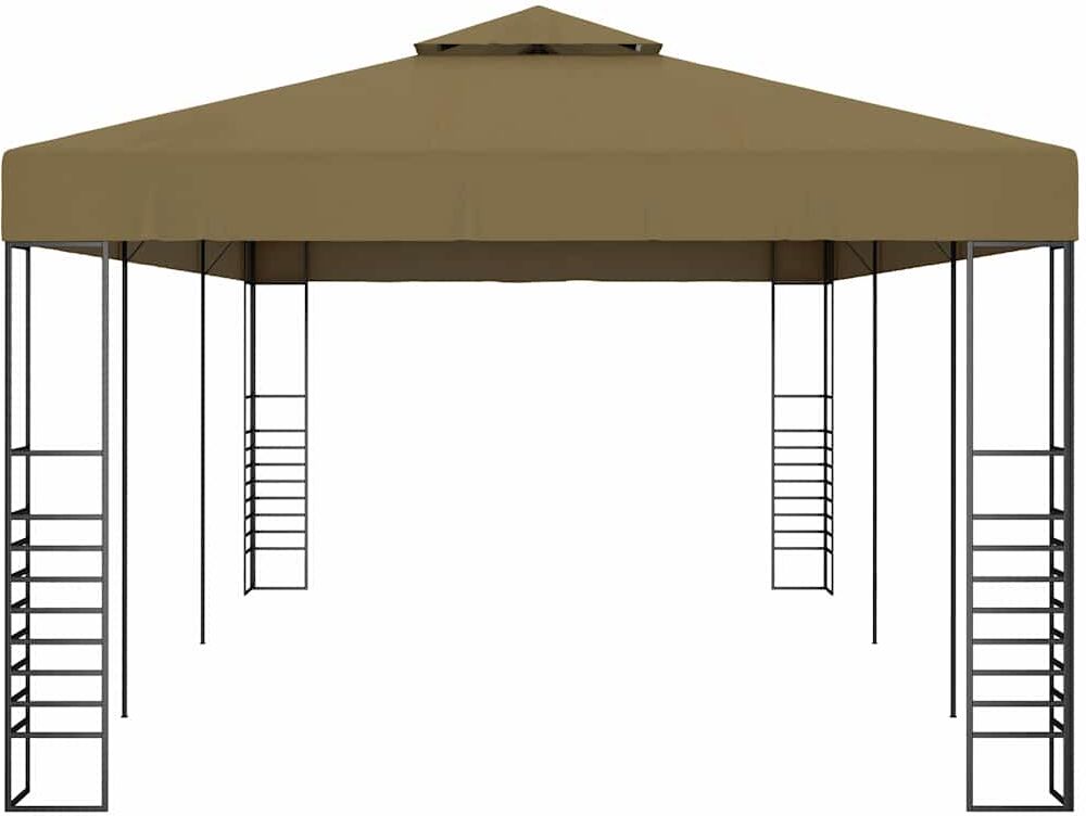 vidaXL Belvédère 6x3x2,7 m Taupe 180 g/m²