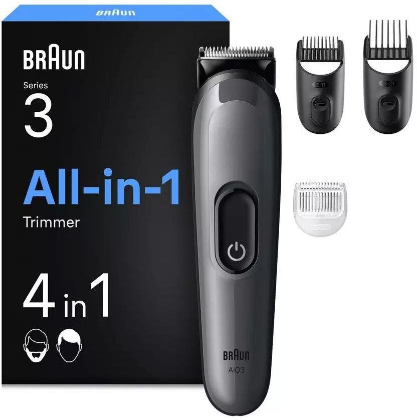 Braun AIO3500 4in1 Beard & Hair Clipper Multi-Grooming Kit, New