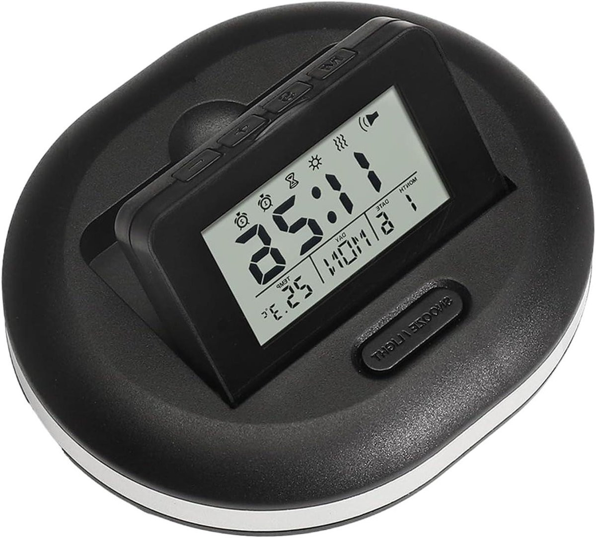 Digitale Wekker - Elektronische Klok - Zwart - 9,7 cm