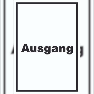 HB-Druck Ausgang Schild mit Text Exit Schluss hochkant A4 (210x297mm)