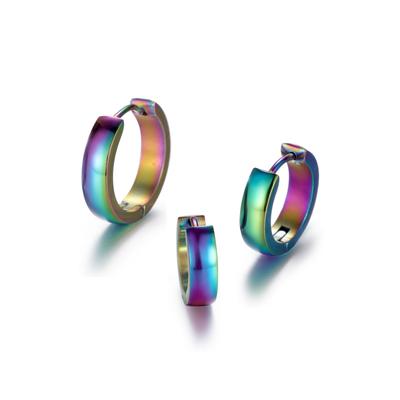 Creolen-Set FIRETTI "Multipack Schmuck Geschenk Ohrschmuck Creolenset Regenbogen", bunt (mehrfarbig), Ohrringe, Damen, Edelstahl