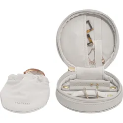 Stackers Reise-Schmuckbox rund, beige