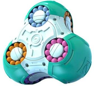 Inspired Living 9 Sided Finger Gyro Fidget Toy Disk Anti Stress Sensory Spinner For Focus & Calm mint