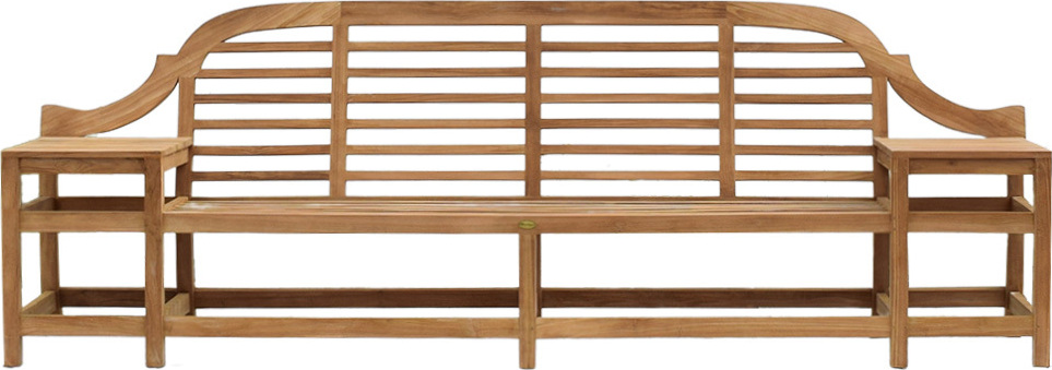 Teako Design Gartenbank Rosario Teakholz mit 2 Tischen 180cm
