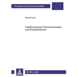 Irreführung durch Personenmarken und Personenfirmen, Fachbücher von Marina Kopp