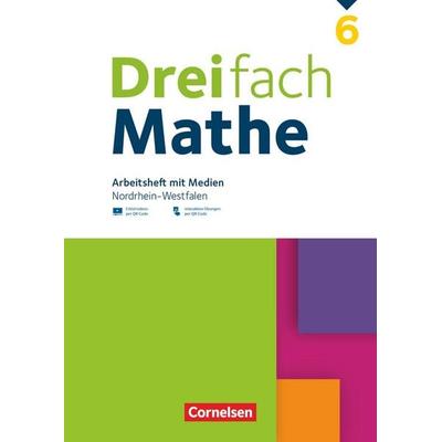 Dreifach Mathe 6. Schuljahr - Nordrhein-Westfalen - Ausgabe 2022 - Arbeitsheft mit Medien und Lösungen, Taschenbuch von , Cornelsen Verlag