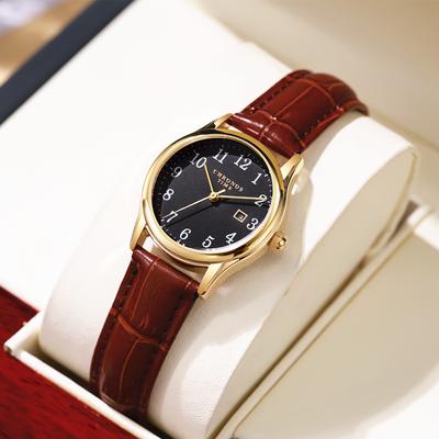 Fusion Finds Luxury Women's Watch With Leather Strap Watch Design & Date Display c