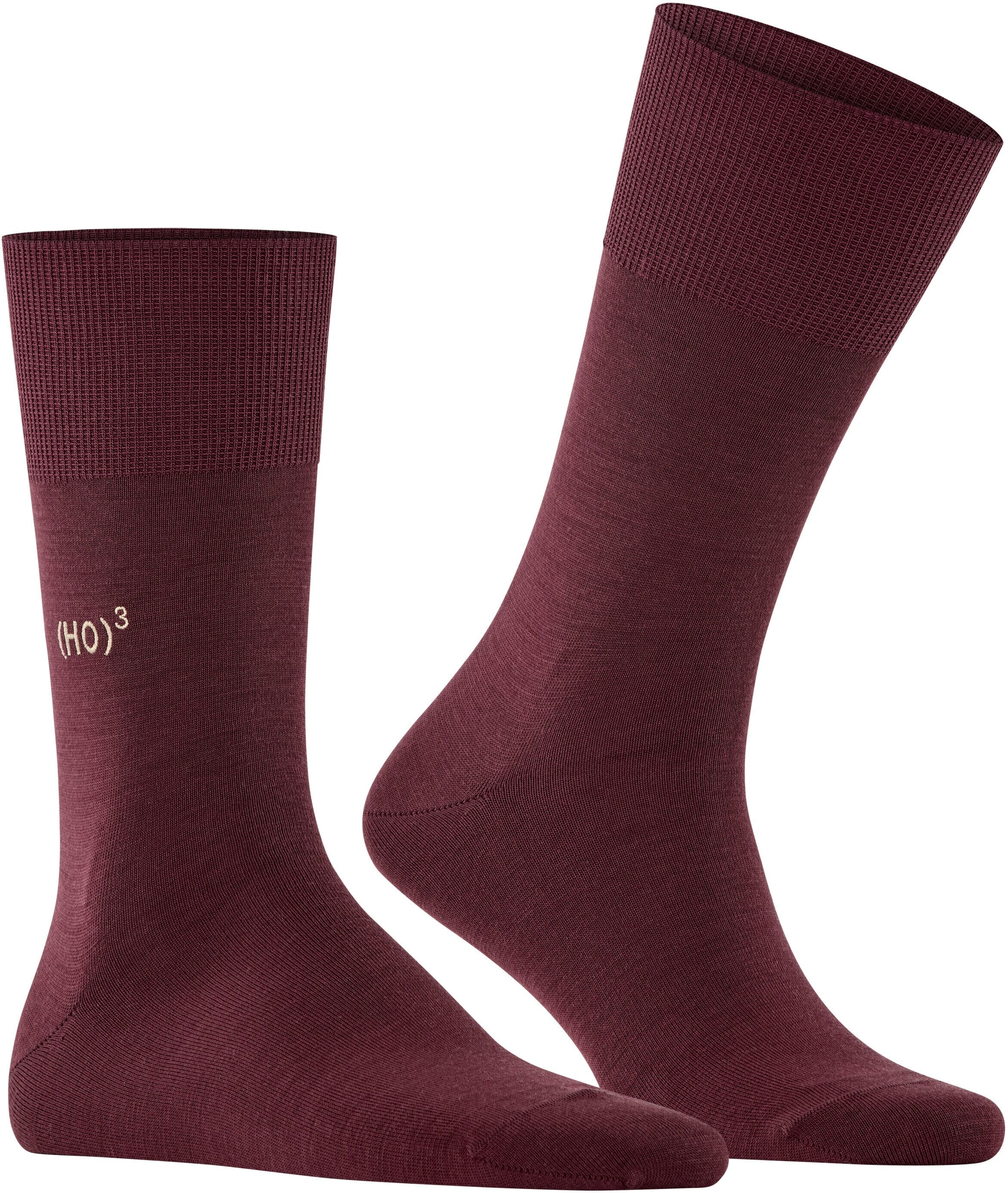 Socken FALKE "Airport X-Mas Calculation", Herren, Gr. 43-44, rot (barolo (8596)), Obermaterial: 60% Schurwolle WV. 23% Baumwolle CO. 15% Polyamid PA. 2% Elasthan EL., glatt, Socken Socken