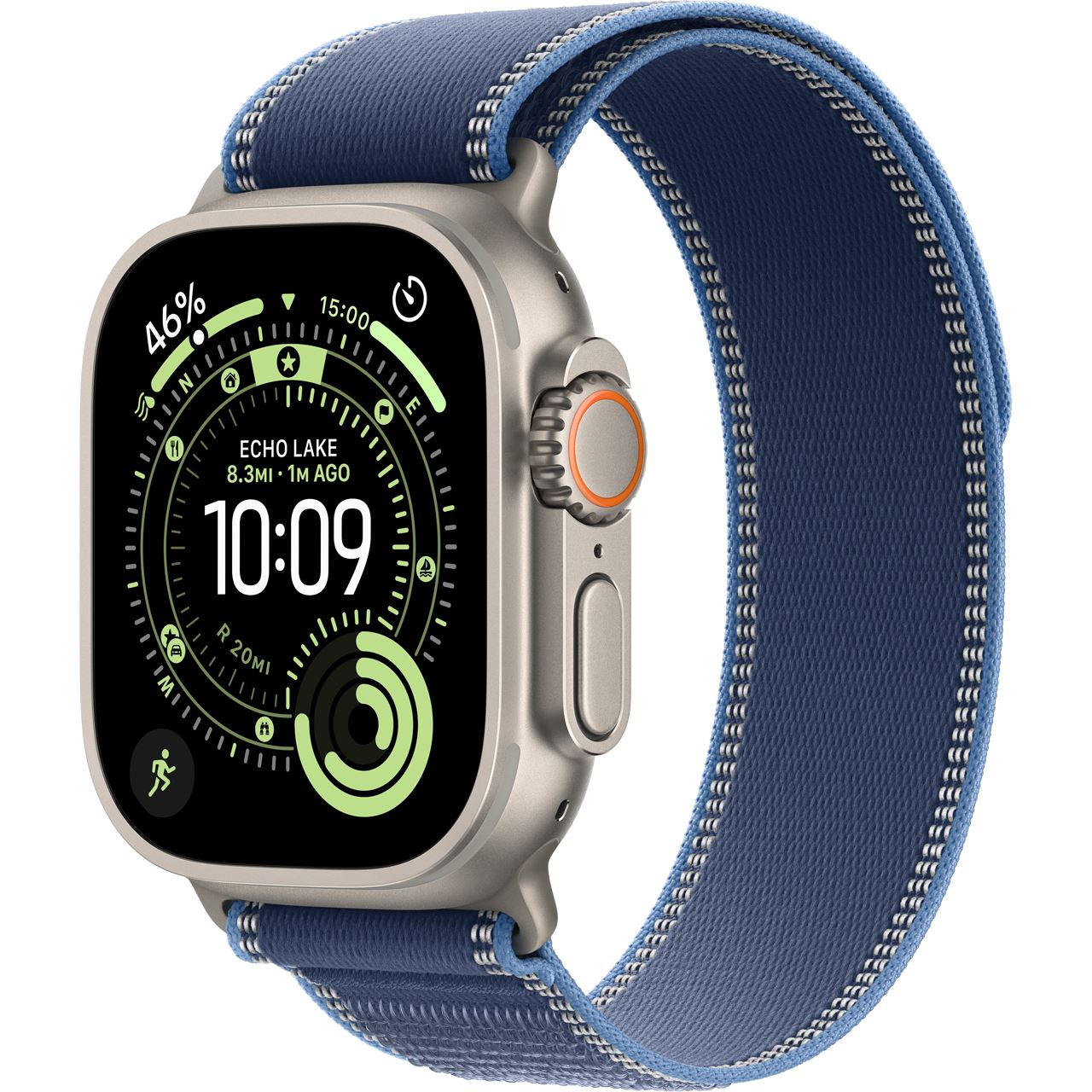 Apple Watch Ultra 3 2025 Titanium Cellular 49mm Natur (Trail Loop blau/hellblau) M/L