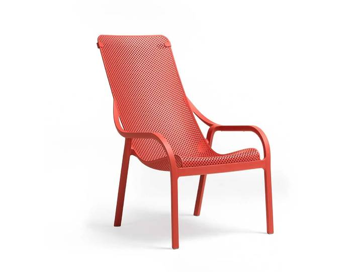 NARDI set de 2 fauteuils pour extérieur NET LOUNGE (Corail - Polypropylène PRV)
