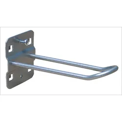 PROREGAL Halter für Selbstbedienungs-Verpackungen für Lochplatte | LxB 15x3cm | Weissaluminium