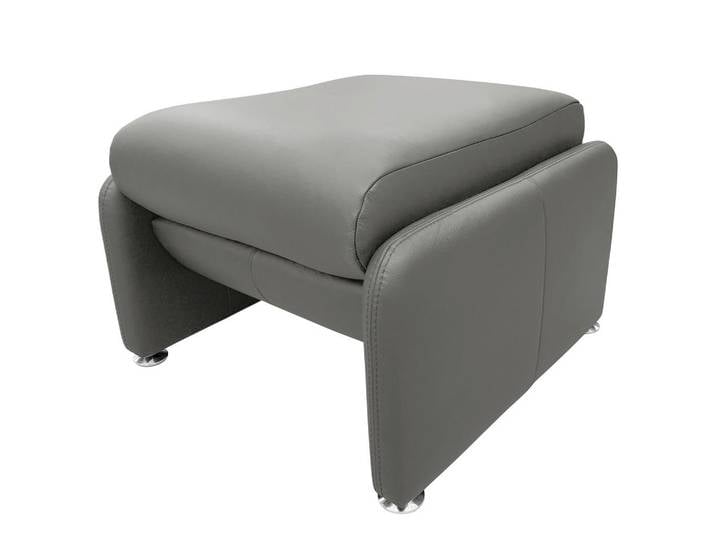 Livetastic Hocker, Anthrazit, Metall, Echtleder, Rindleder, rechteckig, 62x42x60 cm, Made in EU, Lederauswahl, Wohnzimmer, Hocker, Sitzhocker