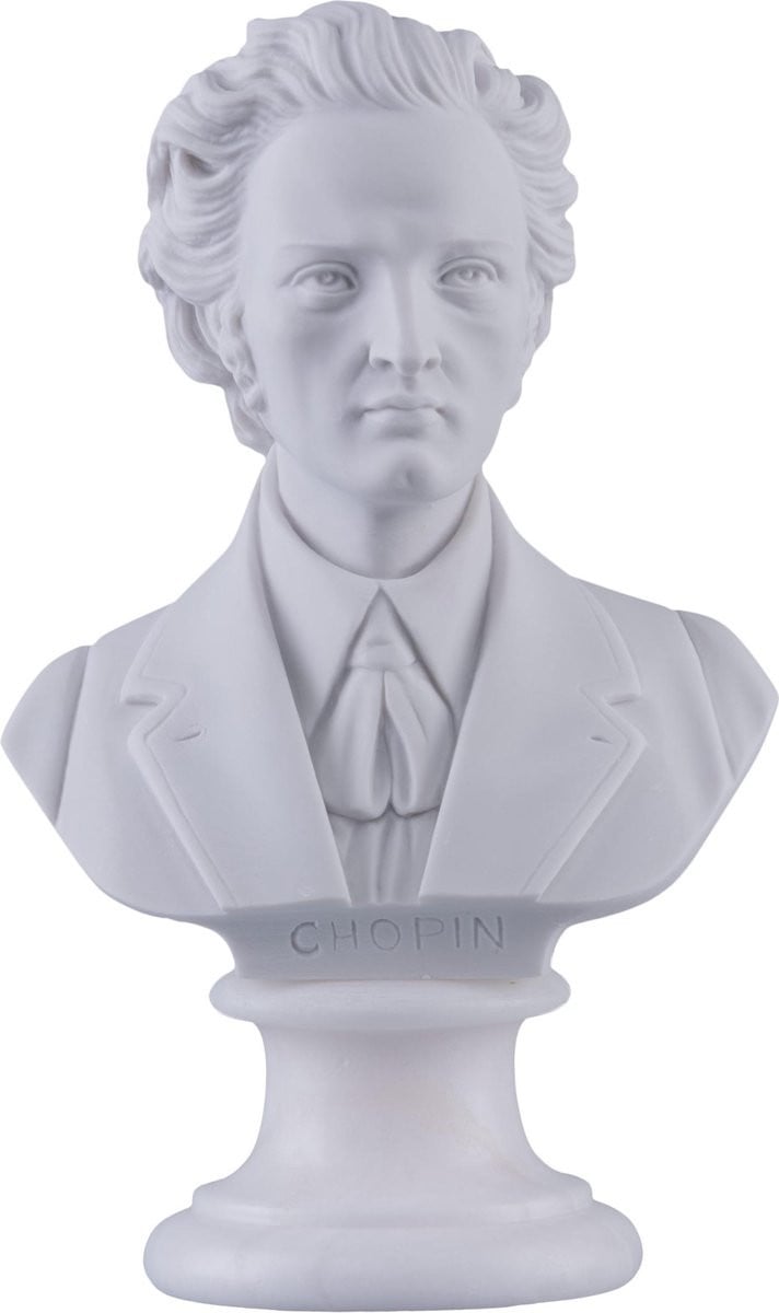 Music Gifts Albast borstbeeld Chopin 15 cm