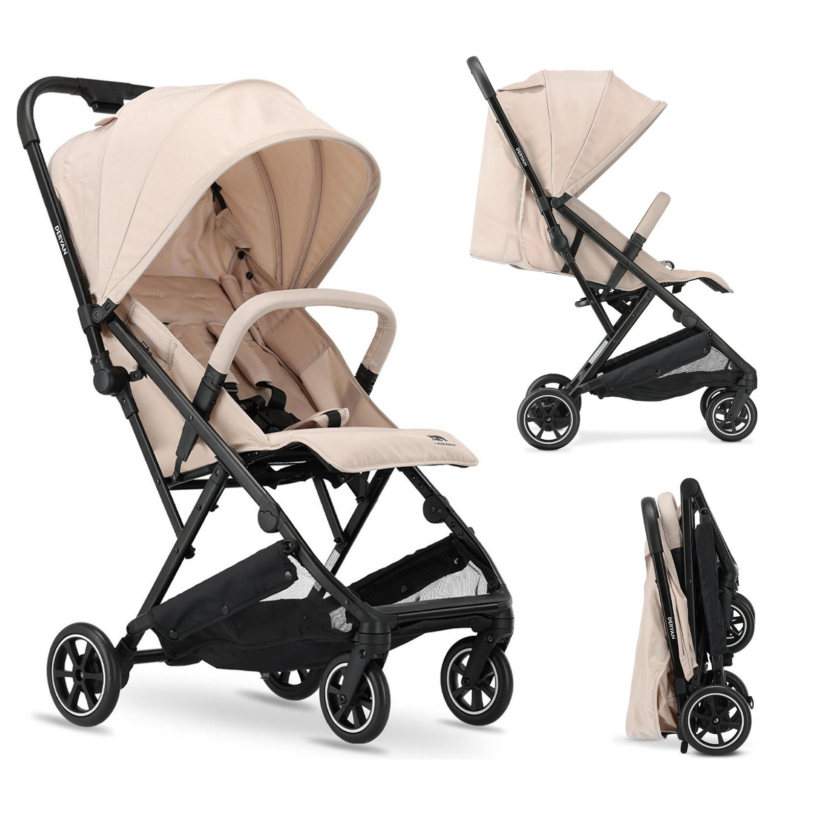 Deryan Easy Luxe Buggy - Lichtgewicht en Compact - Taupe