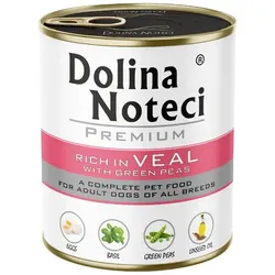 Dolina Noteci PREMIUM reich an Kalbfleisch mit grünen Erbsen 800g