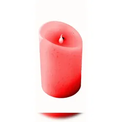 LED Wachskerze 9x15cm rot
